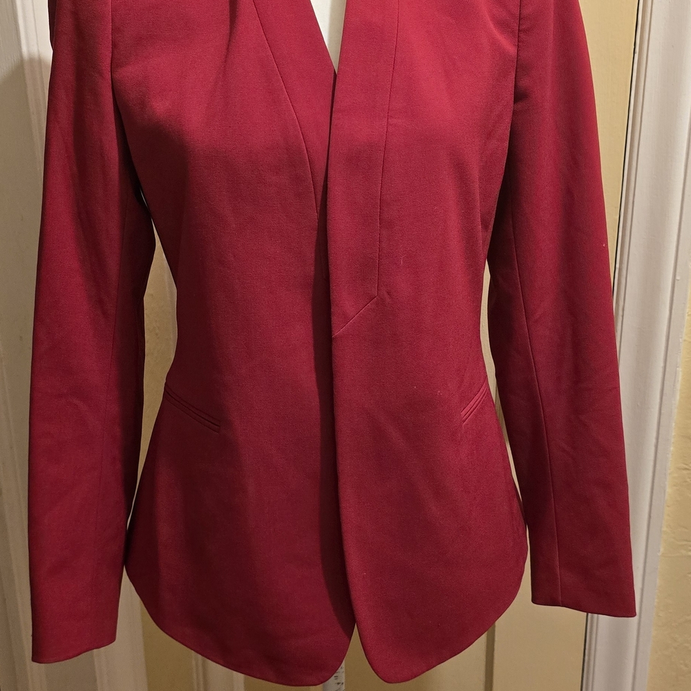 Anne Klein Crimson Open-Front Blazer